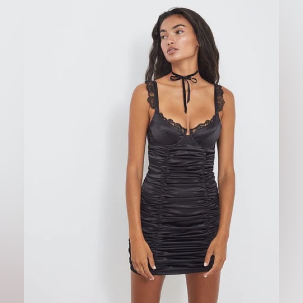 For Love and Lemons Swirly Floral Embroidered Dress